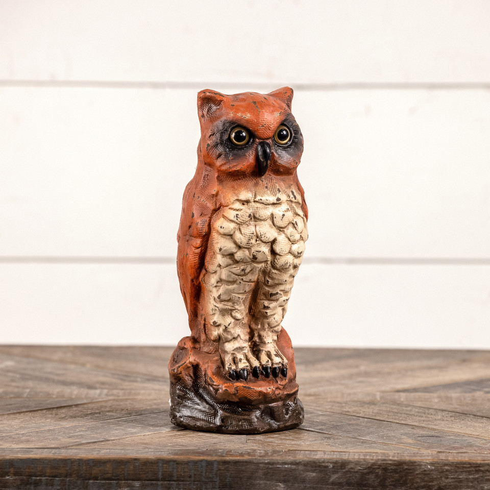 10" VINTAGE ORANGE OWL