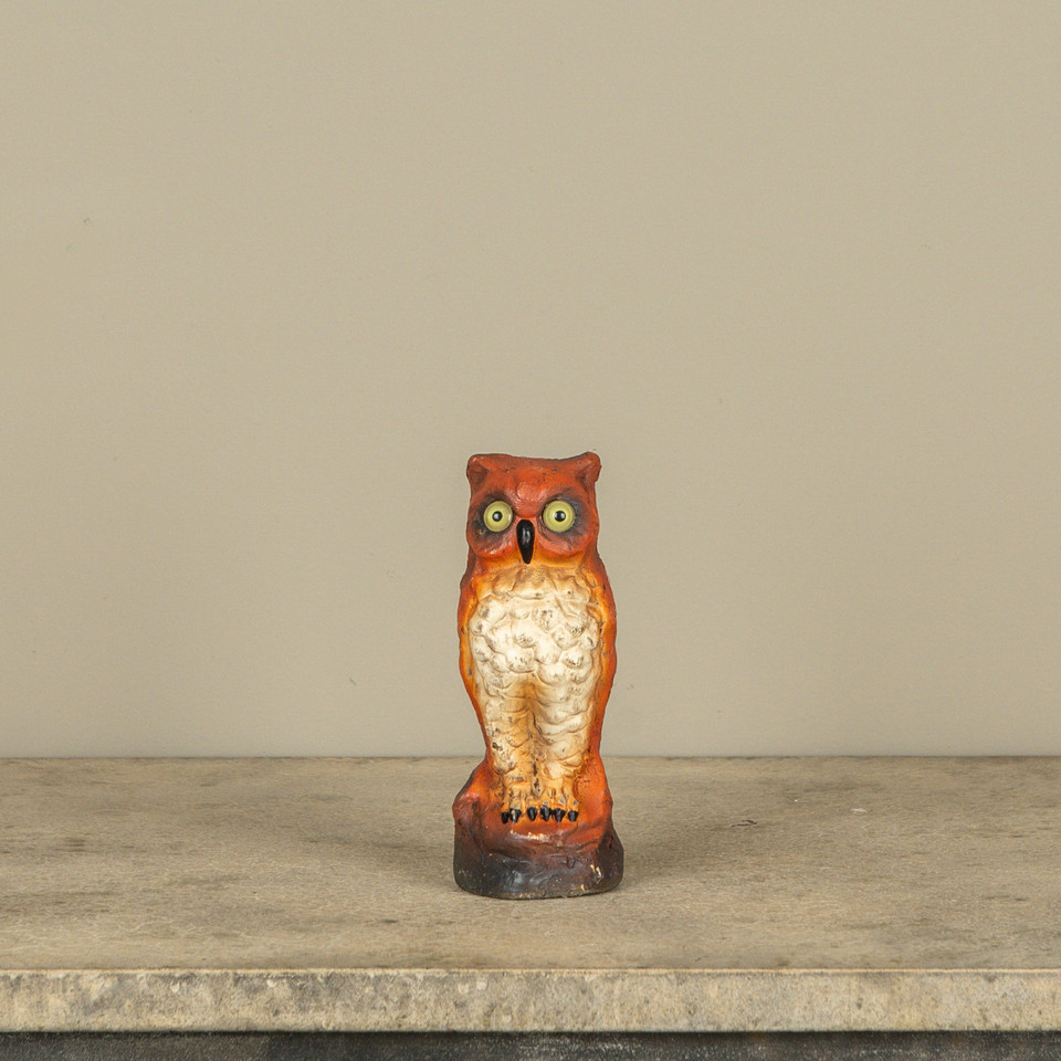 6" VINTAGE ORANGE OWL