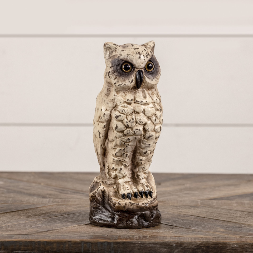 10" VINTAGE WHITE OWL