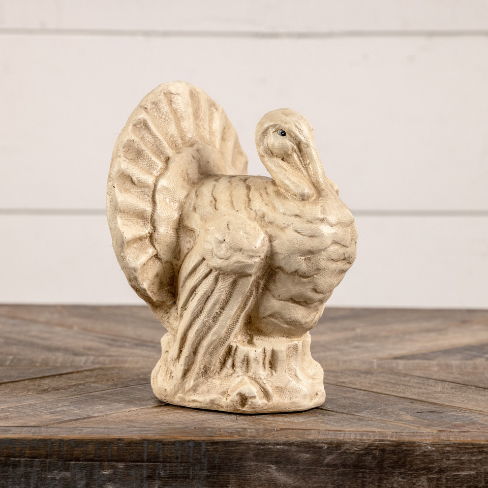 9" ANTIQUE WHITE TURKEY