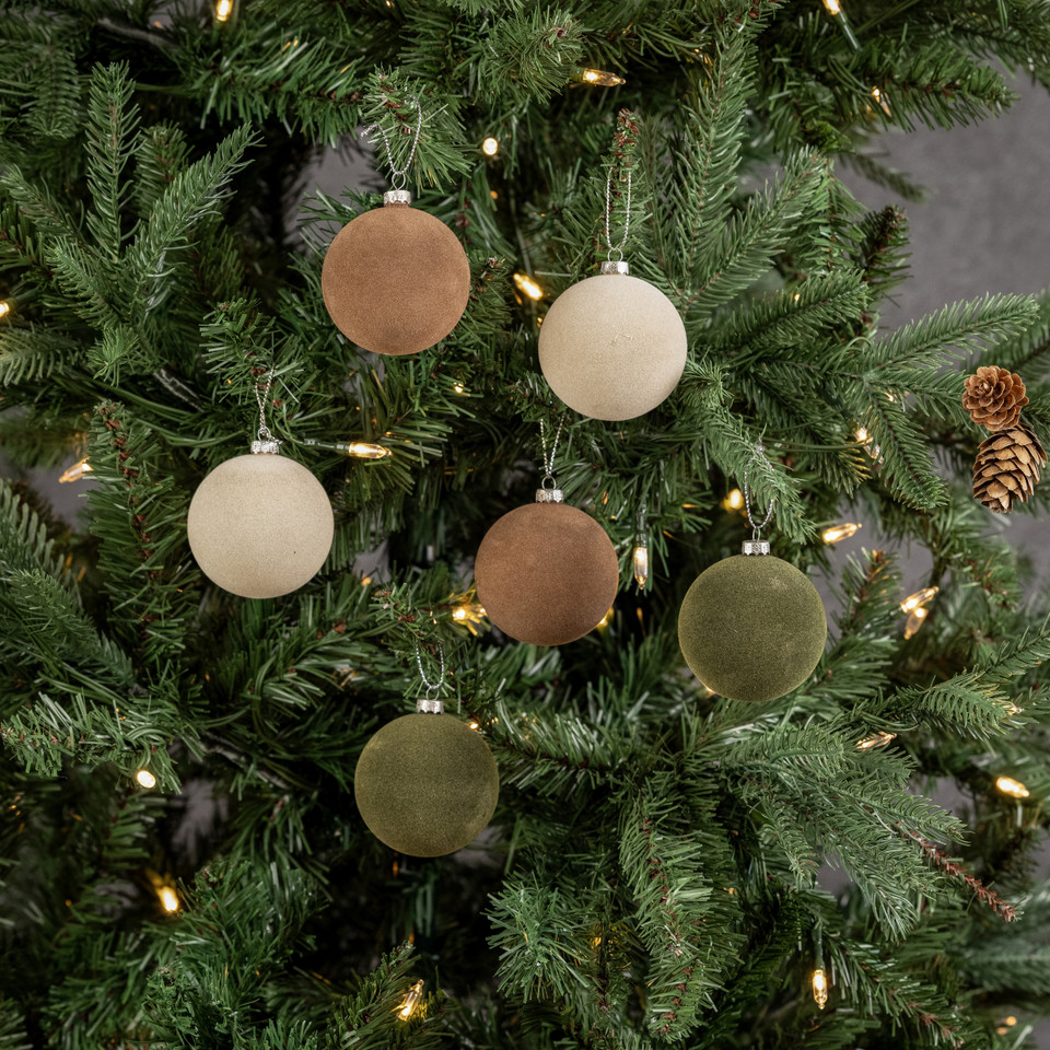 SET/ 6 - 2.5" NEUTRAL FLOCKED BALLS
