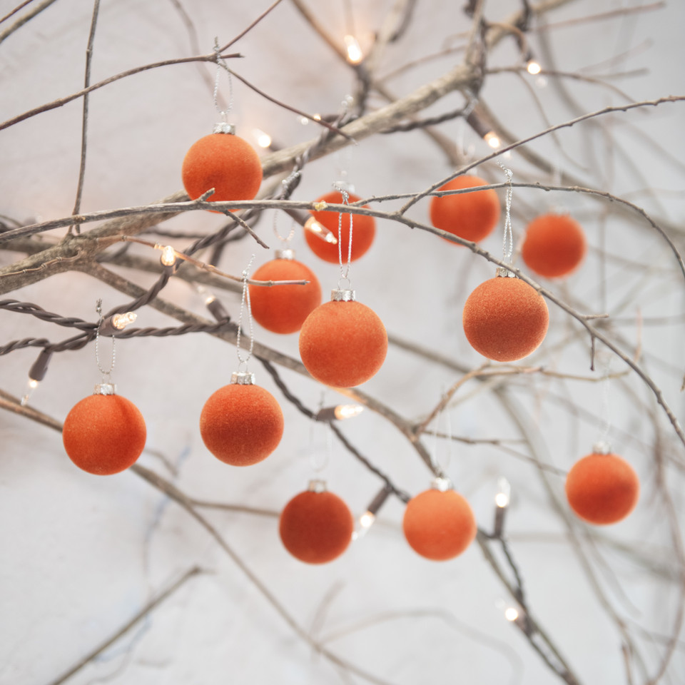 SET/ 12 - 1.75" RUSSET FLOCKED BALLS