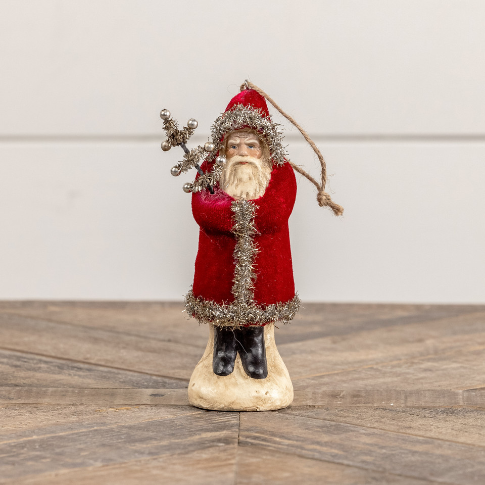 WINE VELVET BELSNICKLE ORNAMENT