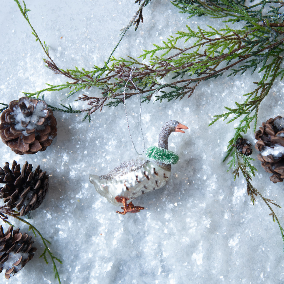 BROWN GOOSE ORNAMENT