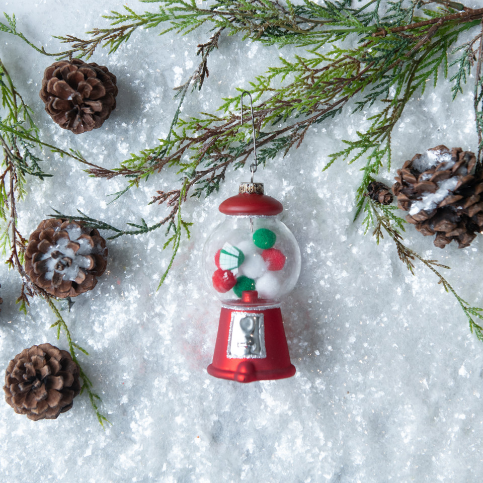 5" GUMBALL MACHINE ORNAMENT