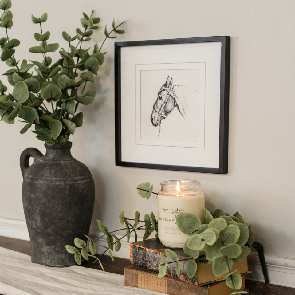 BLACK & WHITE HORSE PRINT