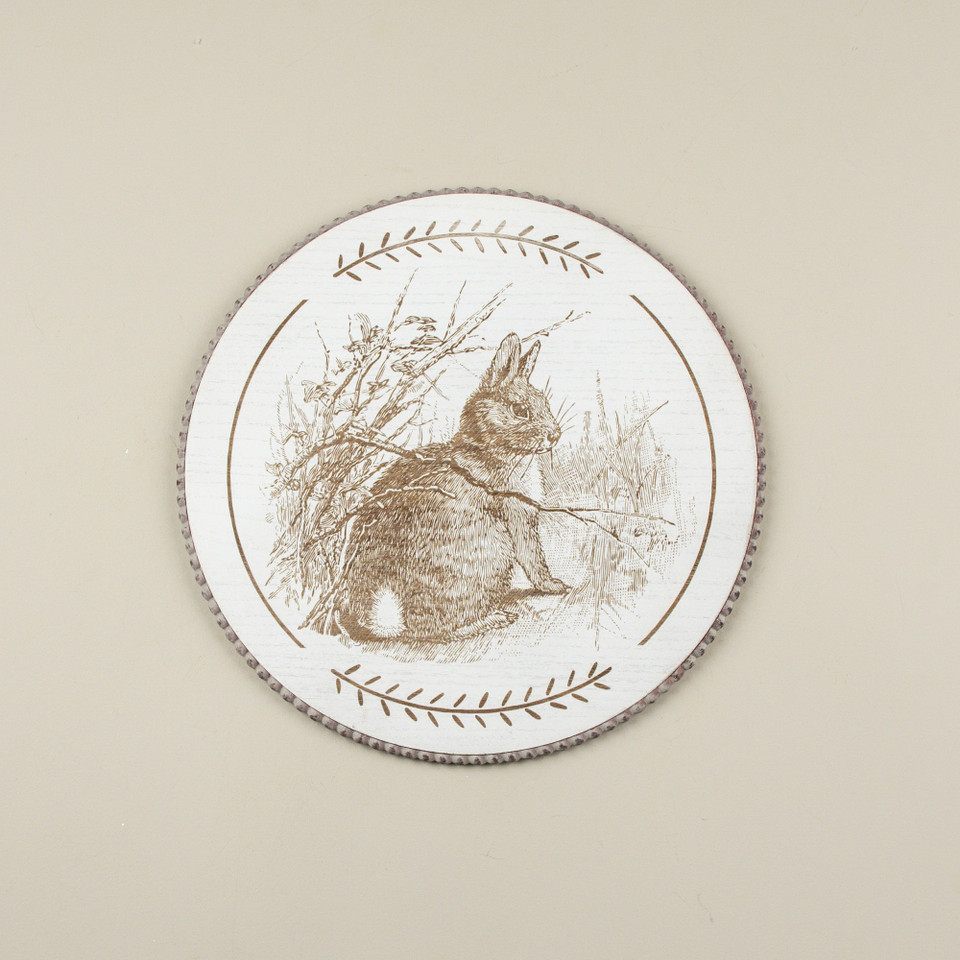 ROUND BROWN BUNNY SIGN