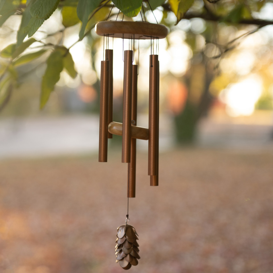 BRONZE WIND CHIME W/ PINECONE