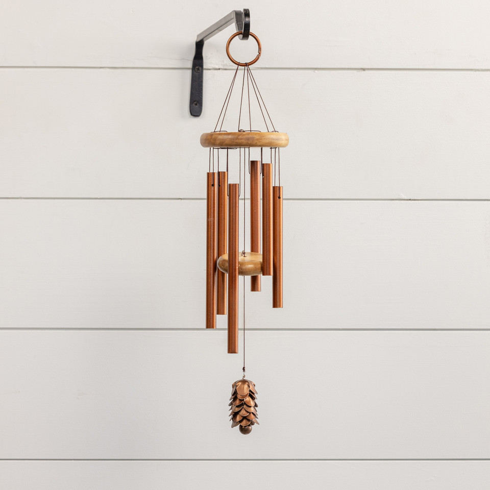 BRONZE WIND CHIME W/ PINECONE