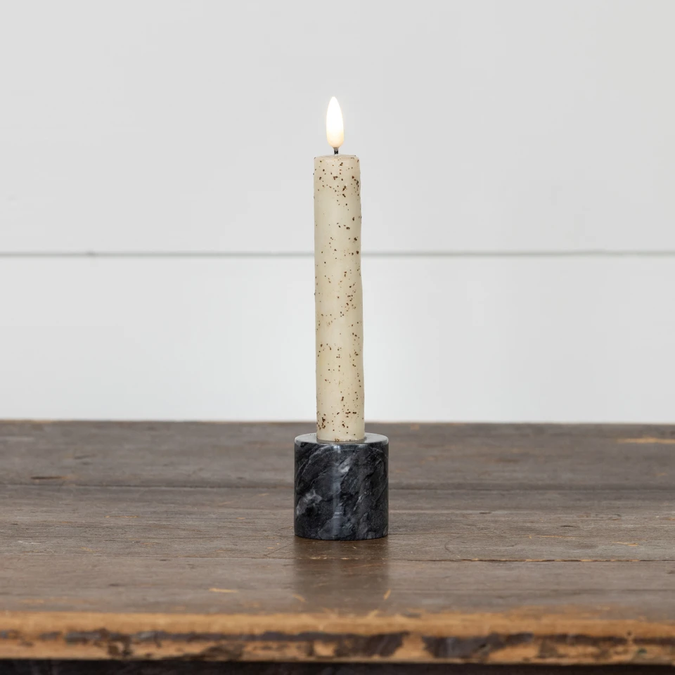 1.75" BLACK MARBLE TAPER CANDLE STAND
