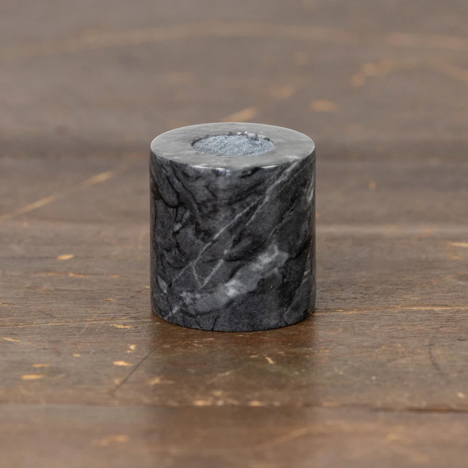 1.75" BLACK MARBLE TAPER CANDLE STAND