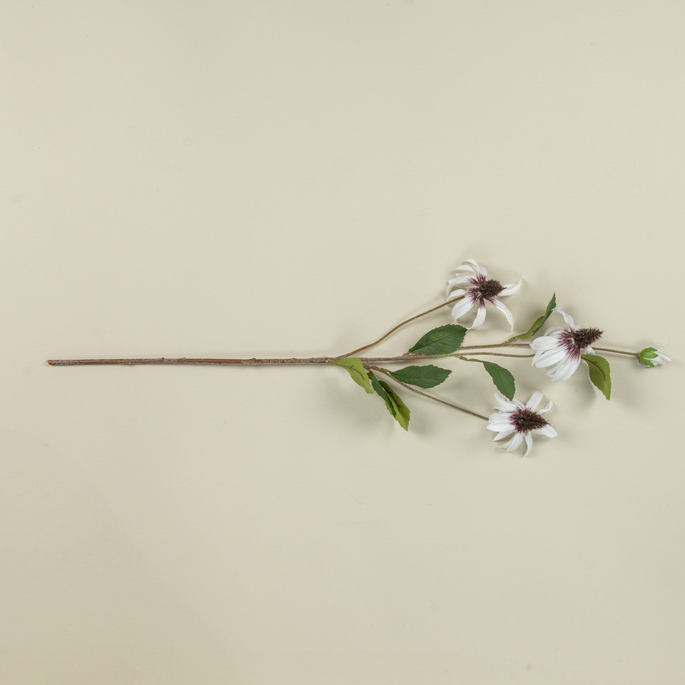 33" WHITE BLACK-EYED SUSAN SPRAY