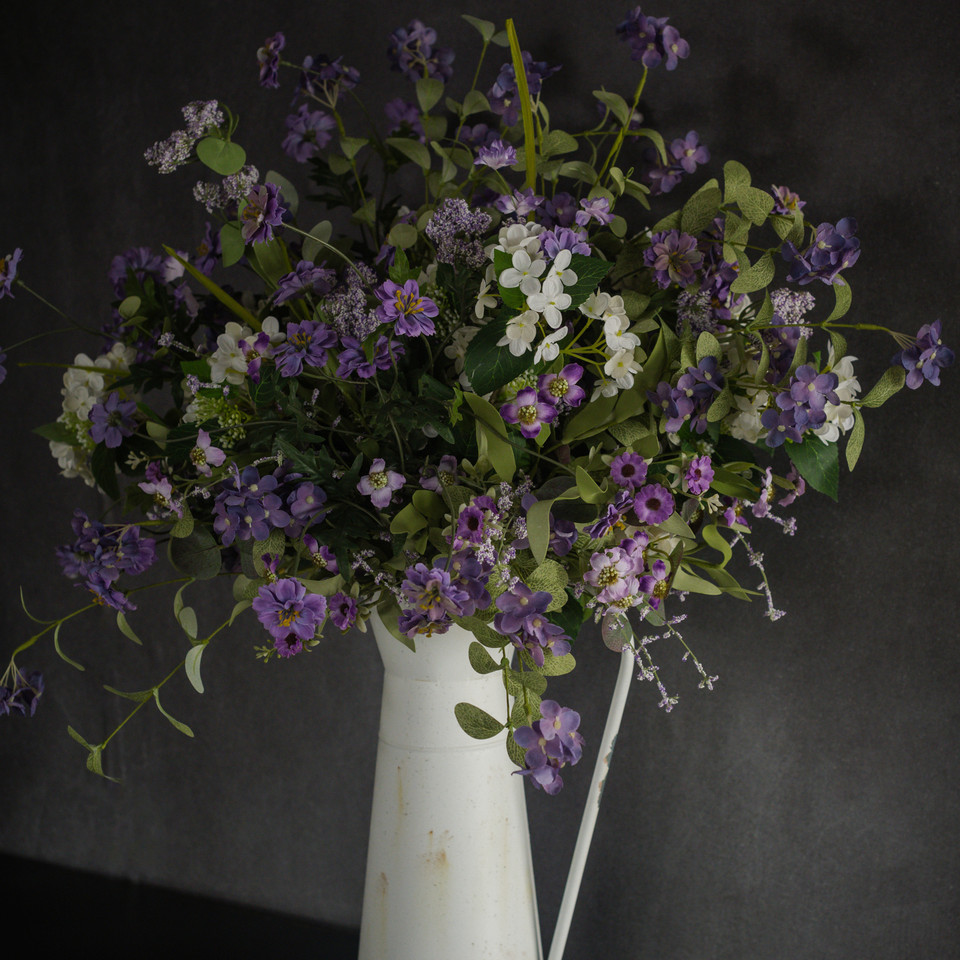 32" PURPLE QUEEN ANNE'S LACE & WILD FLOWER SPRAY