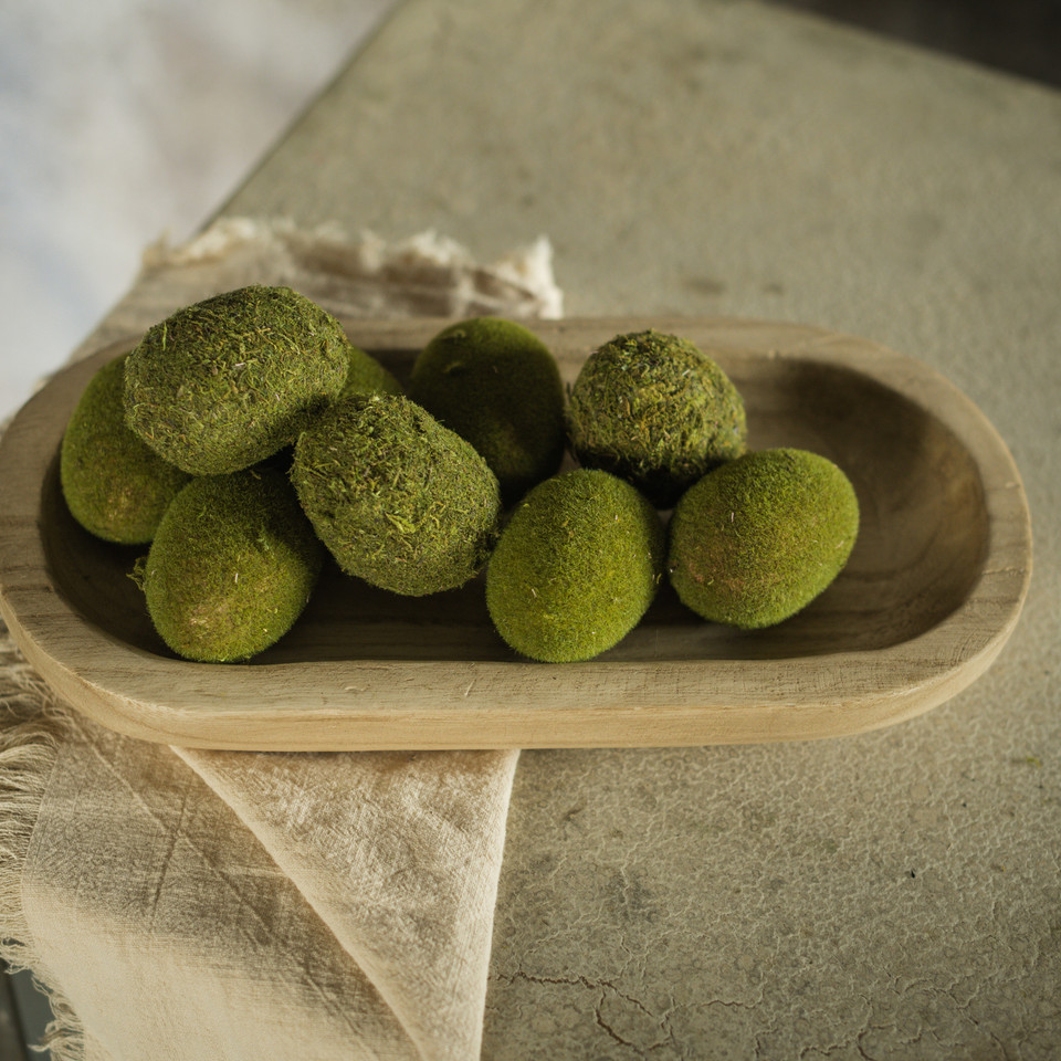 SET/ 9 BOXED MOSSY EGGS