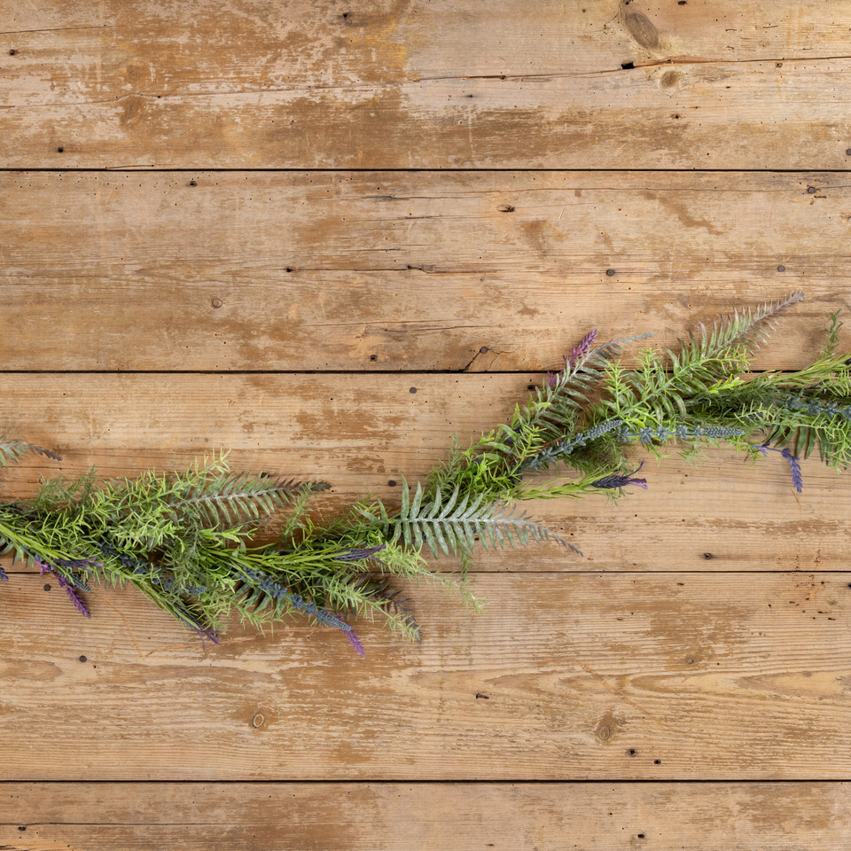 6' LAVENDER & FERN GARLAND