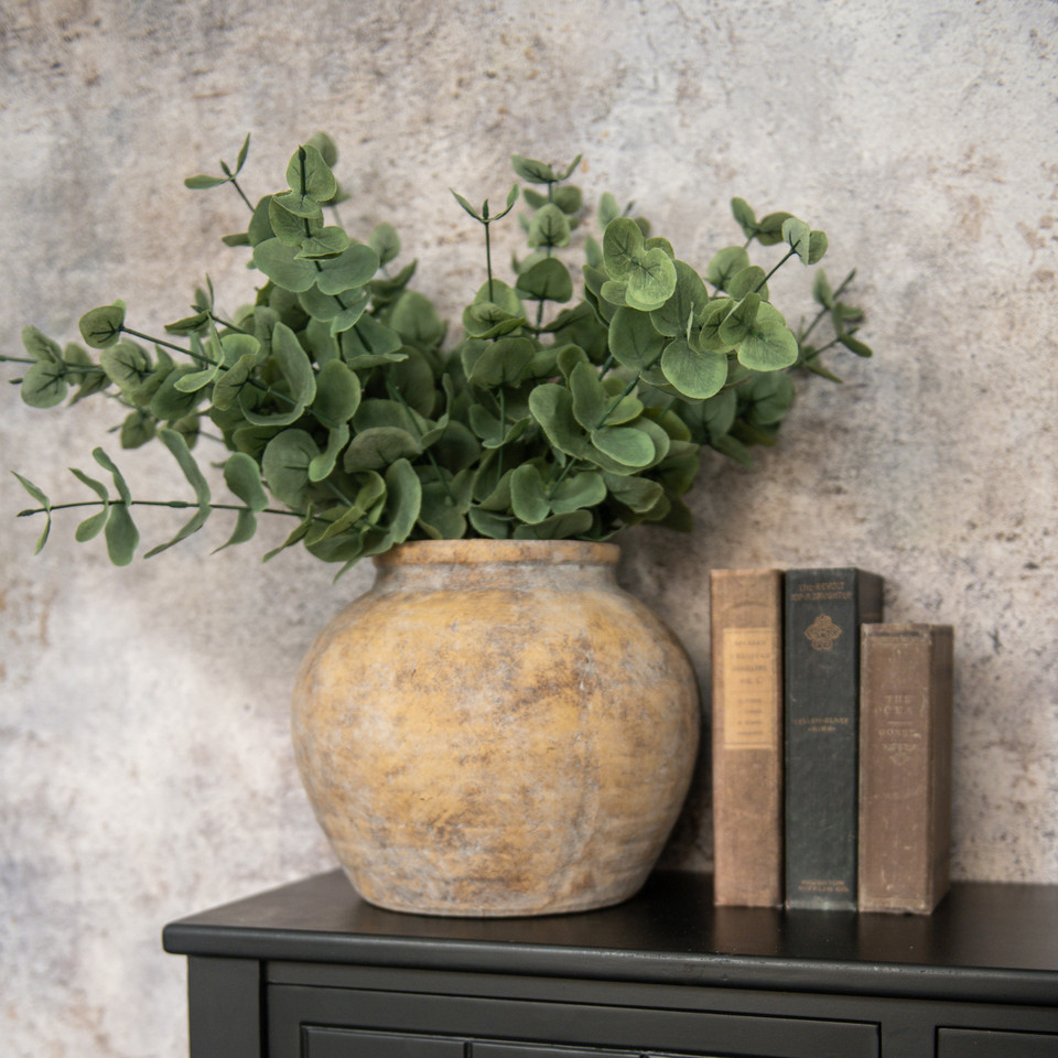 9.25" VINTAGE CLAY TERRACOTTA PLANTER