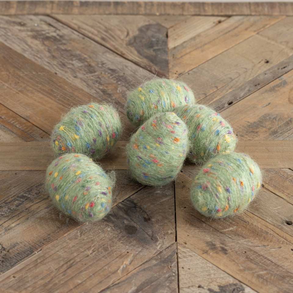 SET/ 6 SPECKLED GREEN EGGS