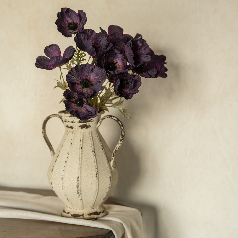 22" DARK PURPLE POPPY BUSH