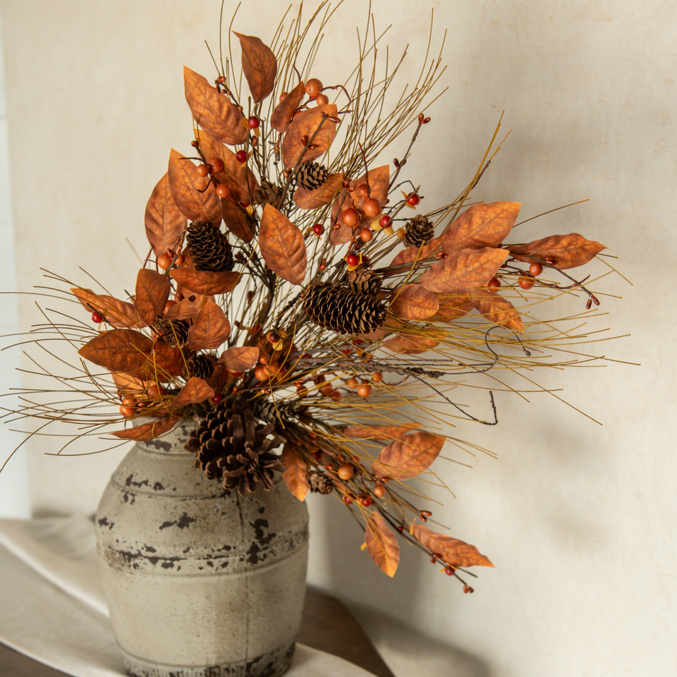 33.5" ORANGE PINE SPRAY