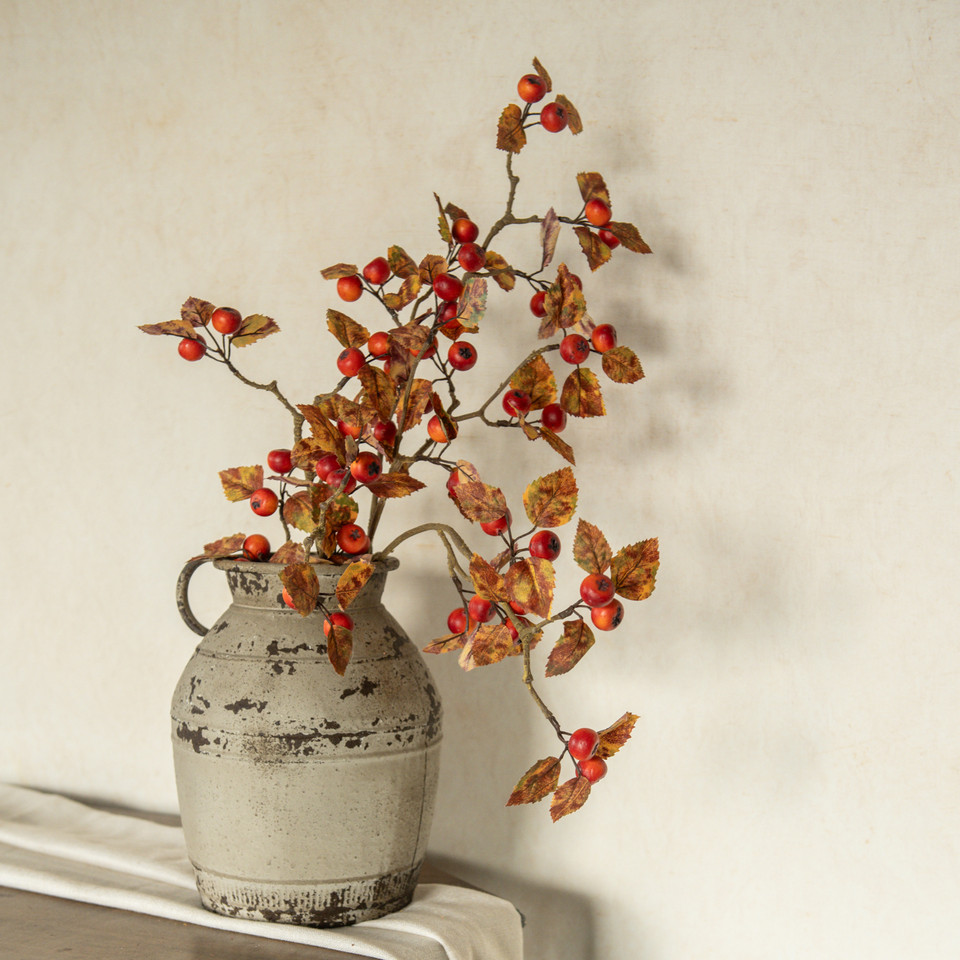 37" ORANGE HAWTHORN BERRY SPRAY