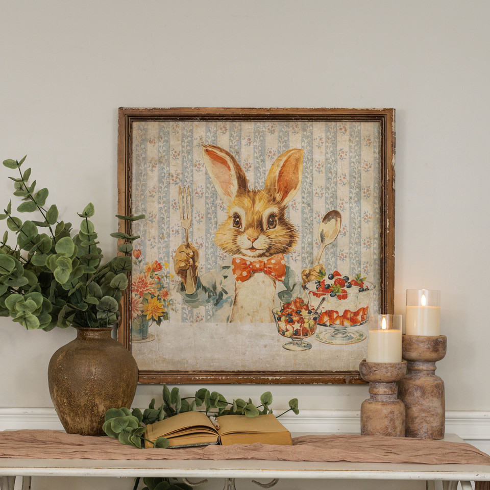 FRAMED DESSERT BUNNY PRINT