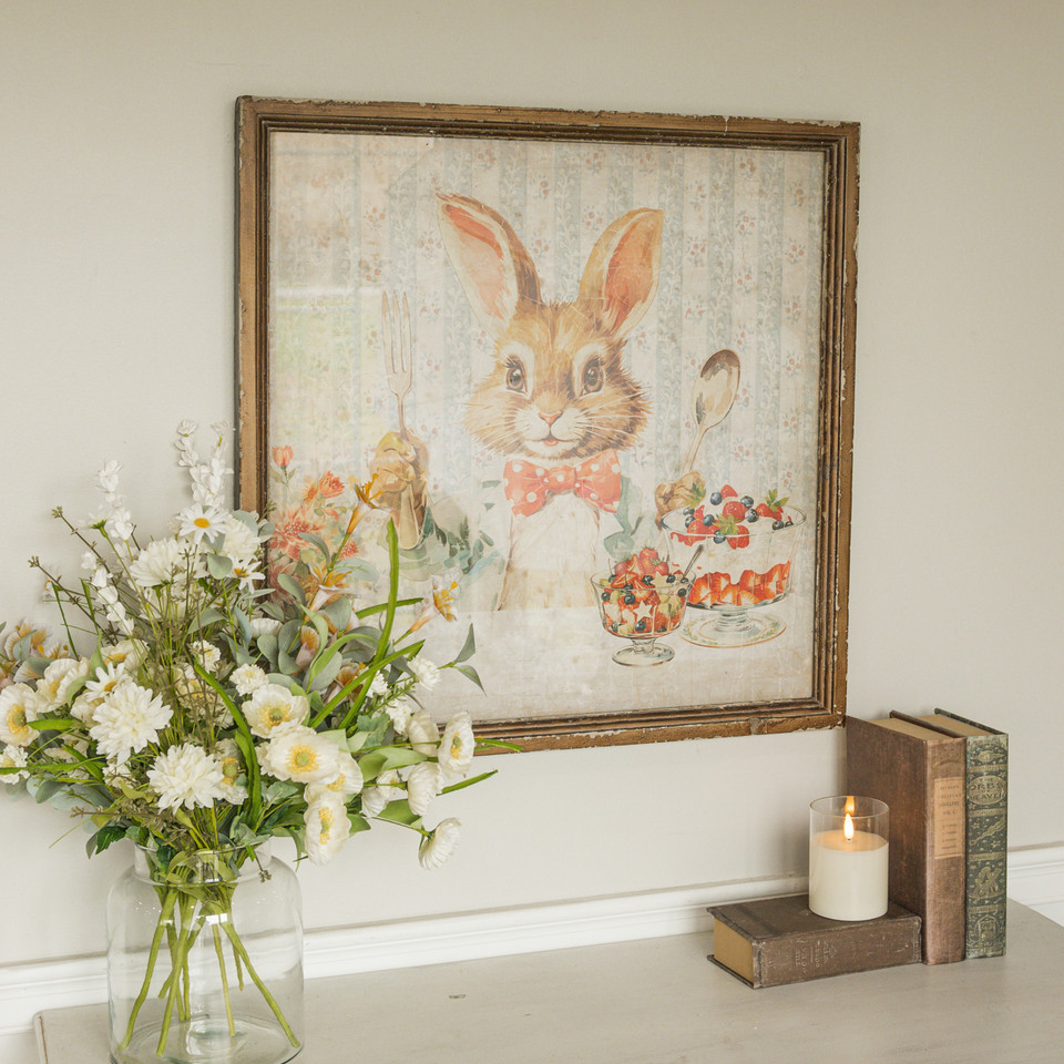 FRAMED DESSERT BUNNY PRINT
