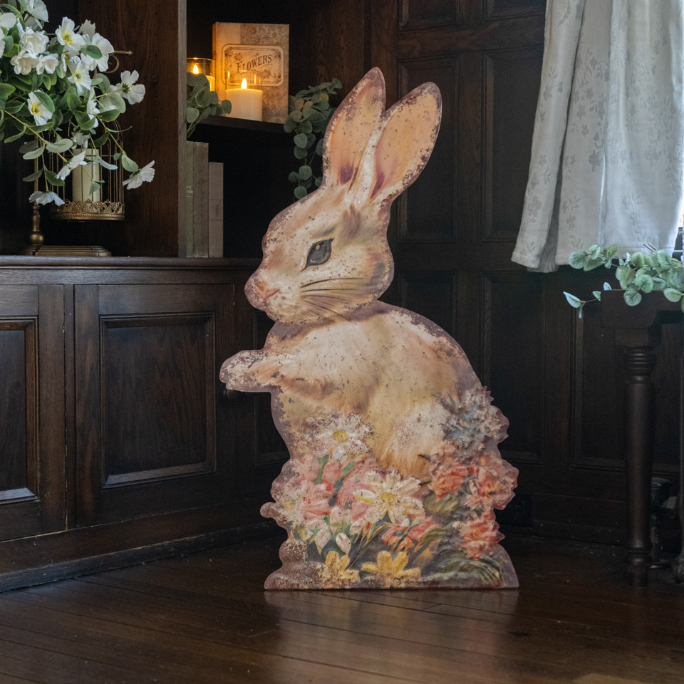 36" STANDING CREAM BUNNY