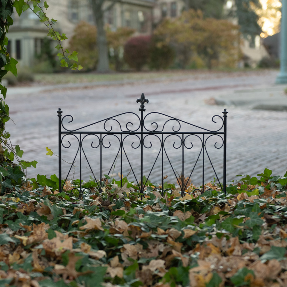 25.5" AGED BLACK GARDEN GATE