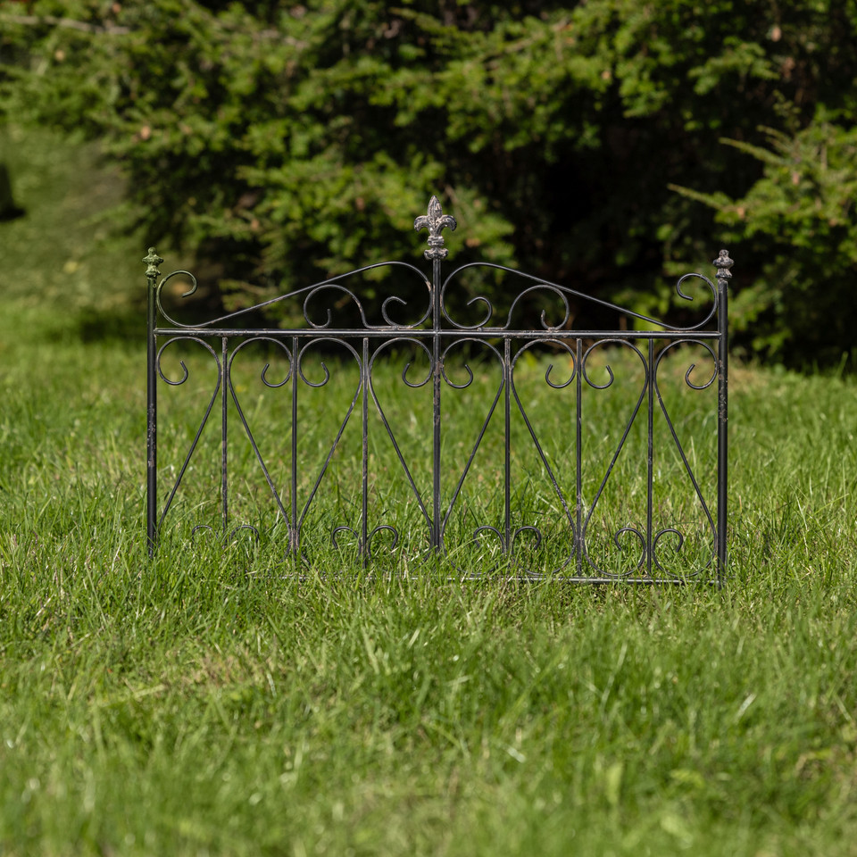 25.5" AGED BLACK GARDEN GATE