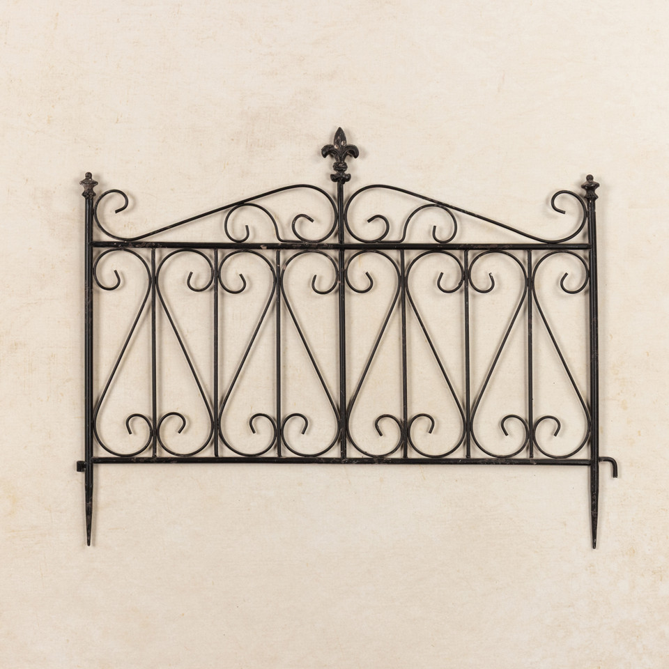 25.5" AGED BLACK GARDEN GATE