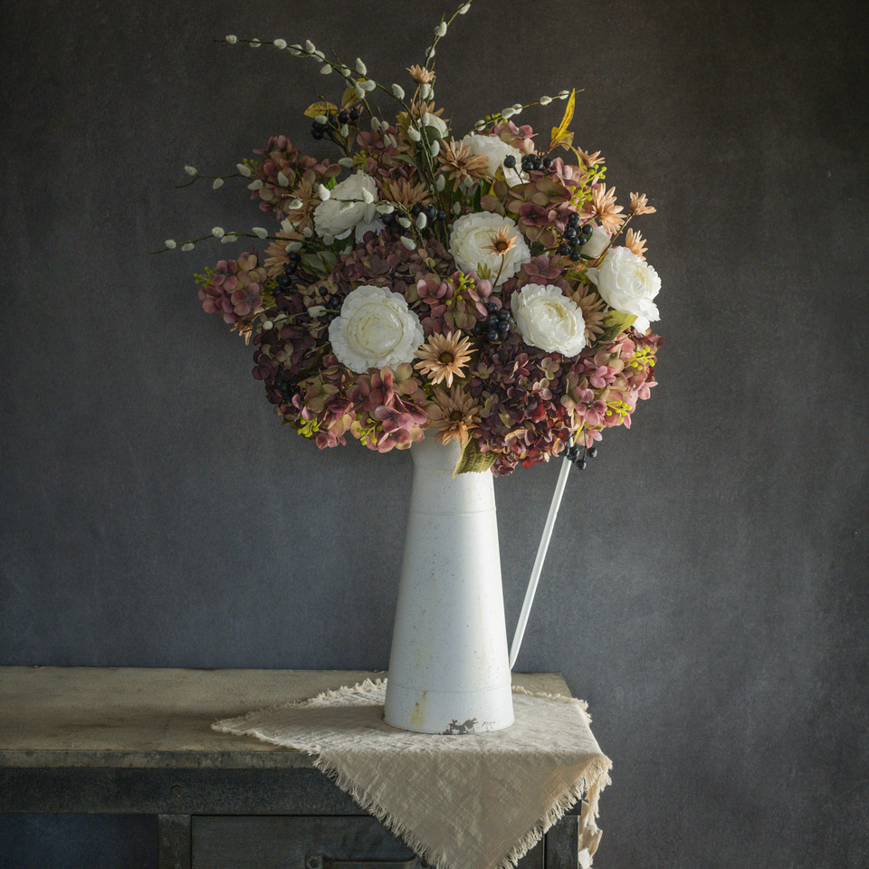 27.5" WHITE PEONY SPRAY