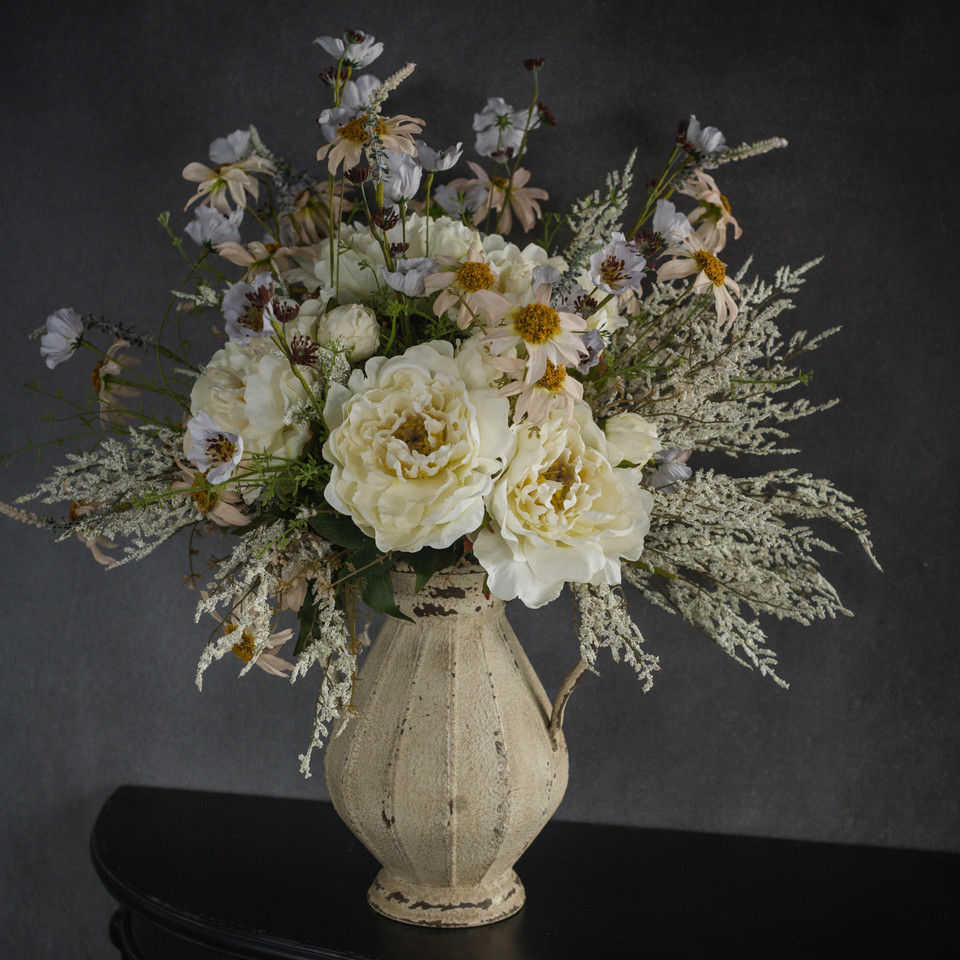 22" DUSTY BLUE WILDFLOWER SPRAY