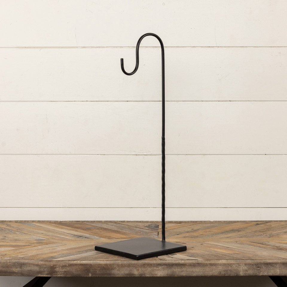 24.25" BLACK METAL HOOK STAND