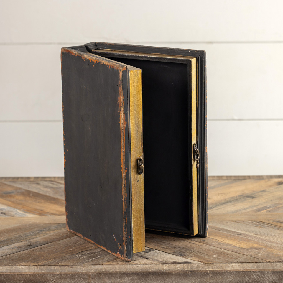 BLACK VINTAGE BOOK BOX