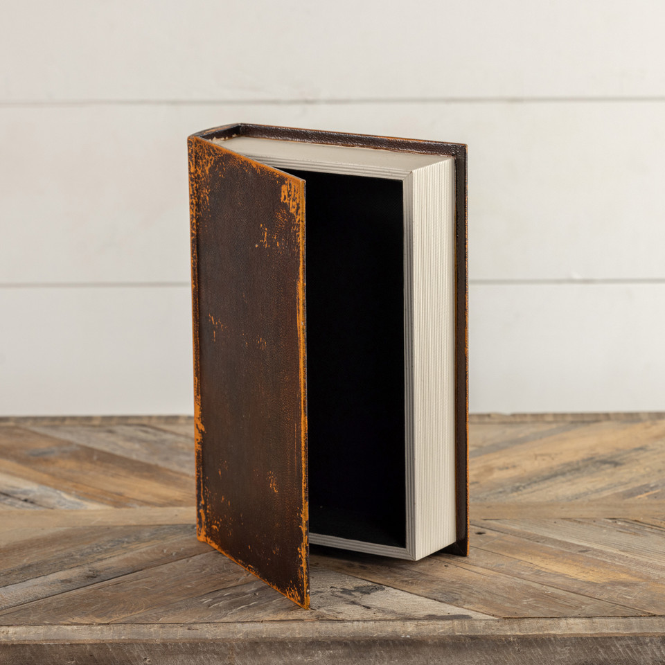 BROWN VINTAGE BOOK BOX