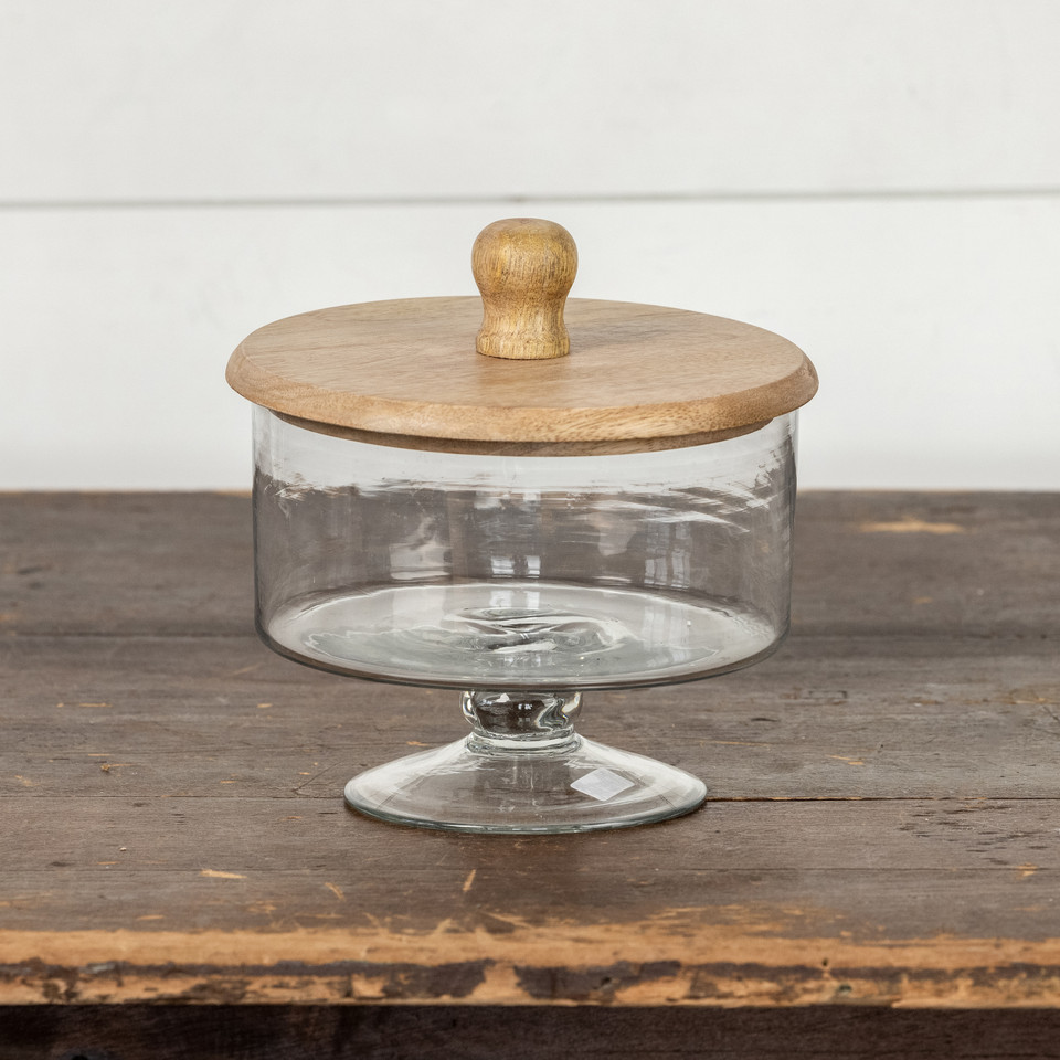 7.25" GLASS COOKIE JAR