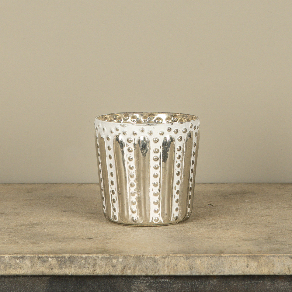 4.5" SILVER GLASS HOLDER
