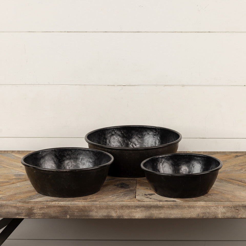 10.5" AGED BLACK BOWL