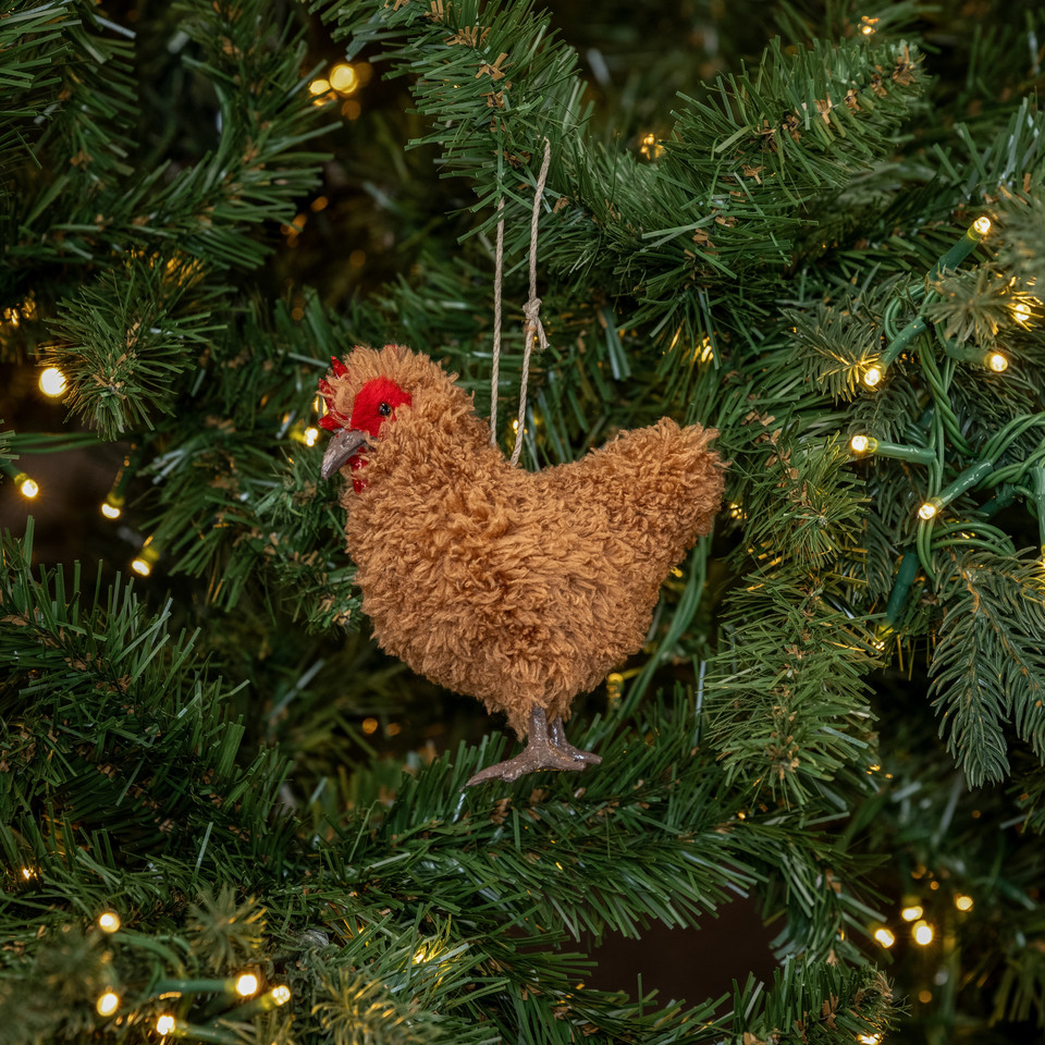 BROWN HEN ORNAMENT