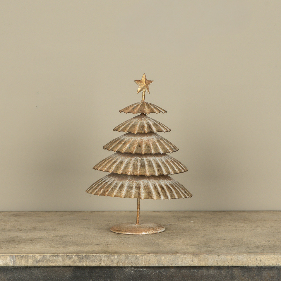 AGED METAL LAYERED TREE