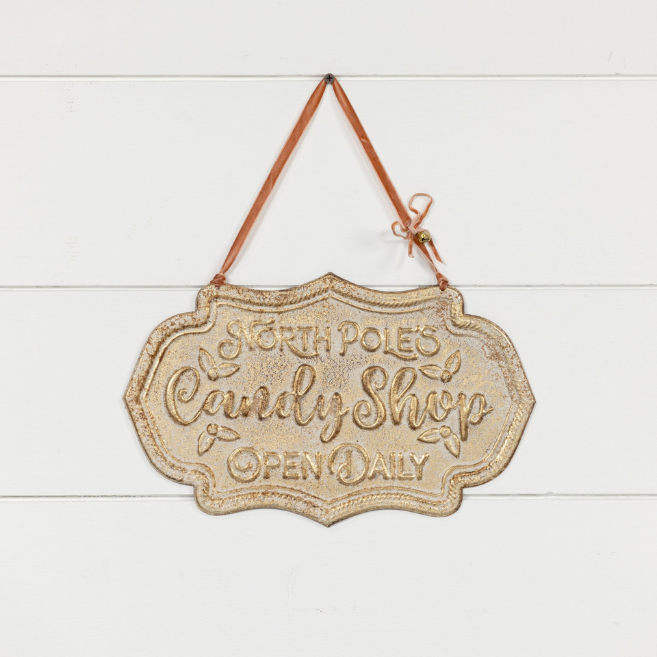 NORTH POLE'S CANDY SHOP SIGN