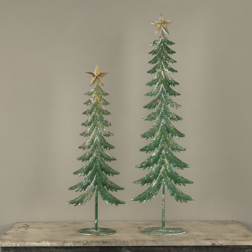 35" GREEN METAL TREE