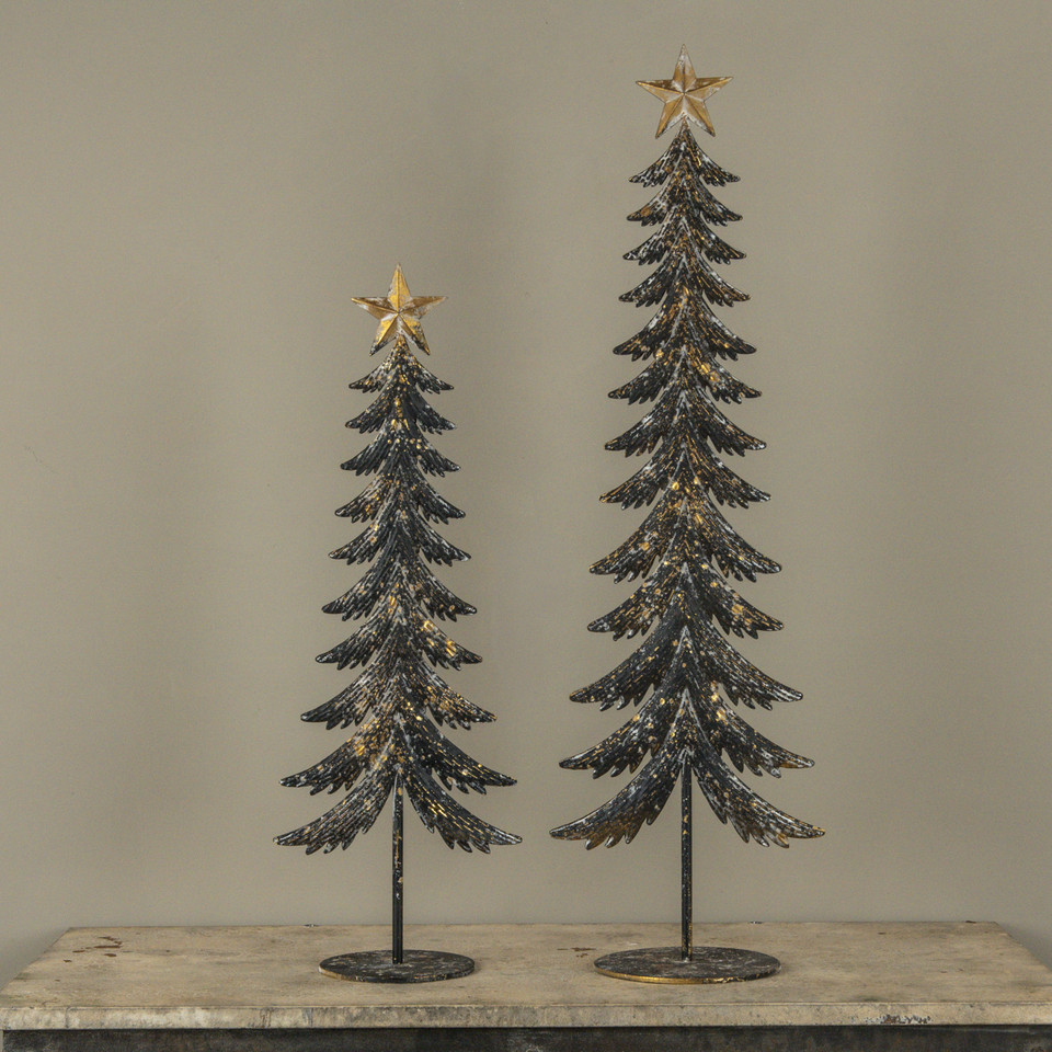 35" BLACK METAL TREE