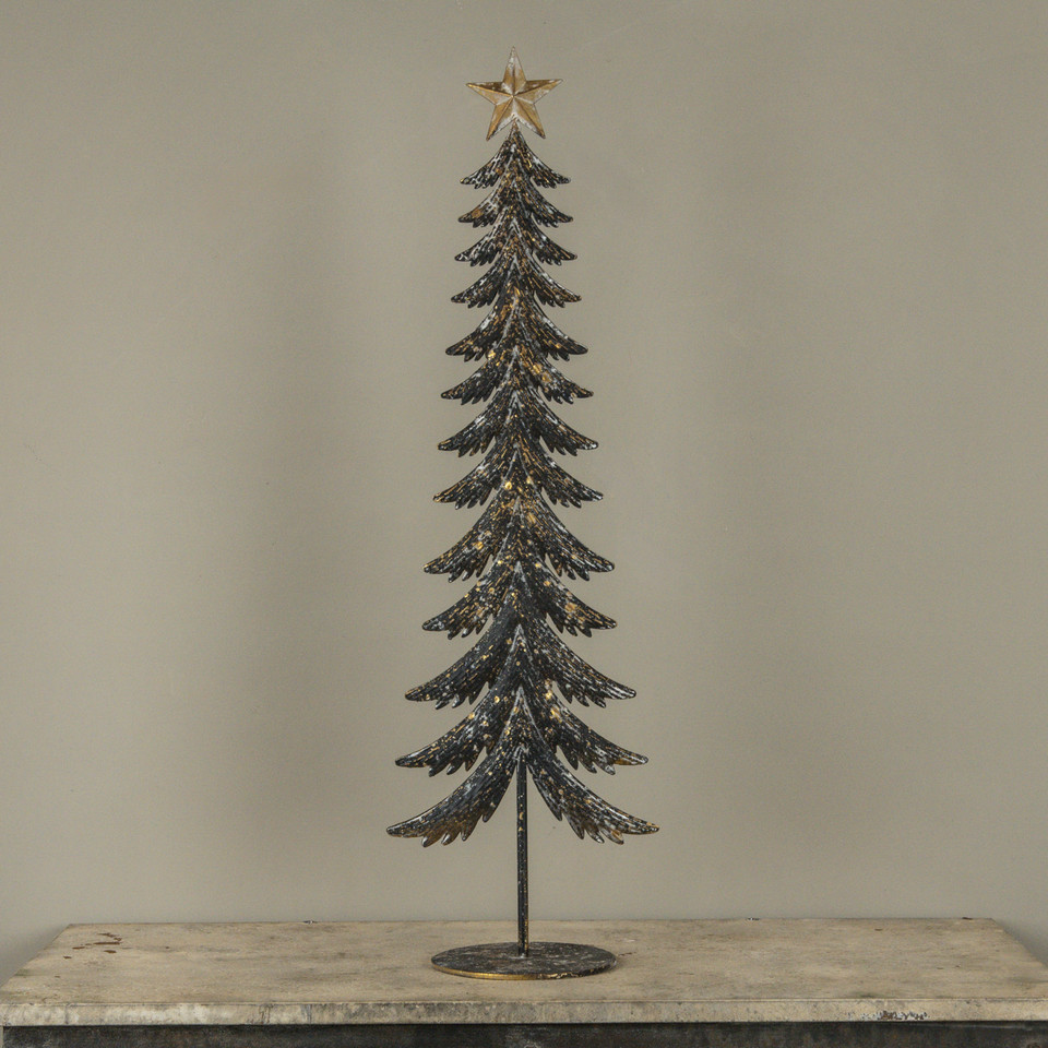 35" BLACK METAL TREE
