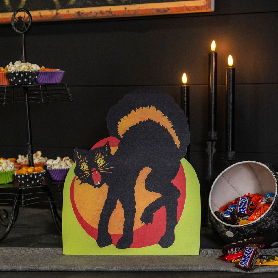 VINTAGE CRAZY CAT SIGN - Ragon House