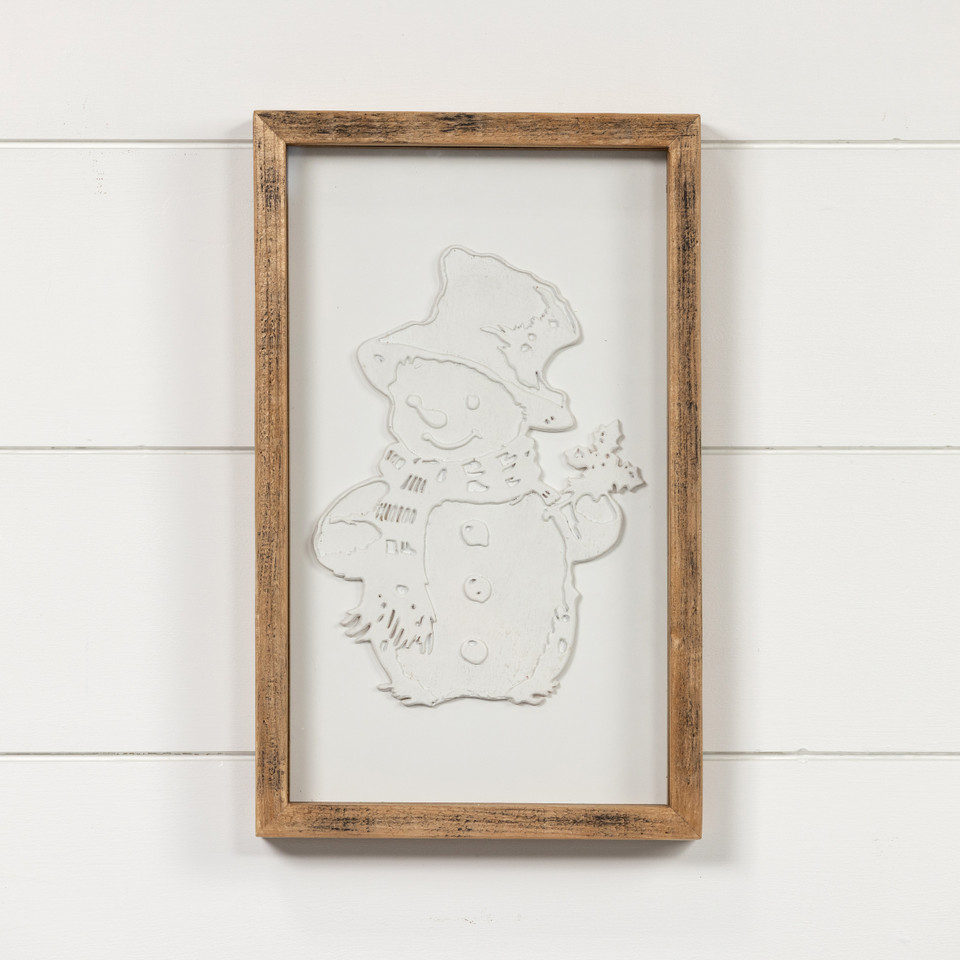 CHILLY SNOWMAN FRAMED PRINT
