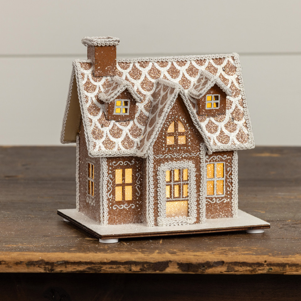 8" LIGHTED GINGERBREAD ESTATE
