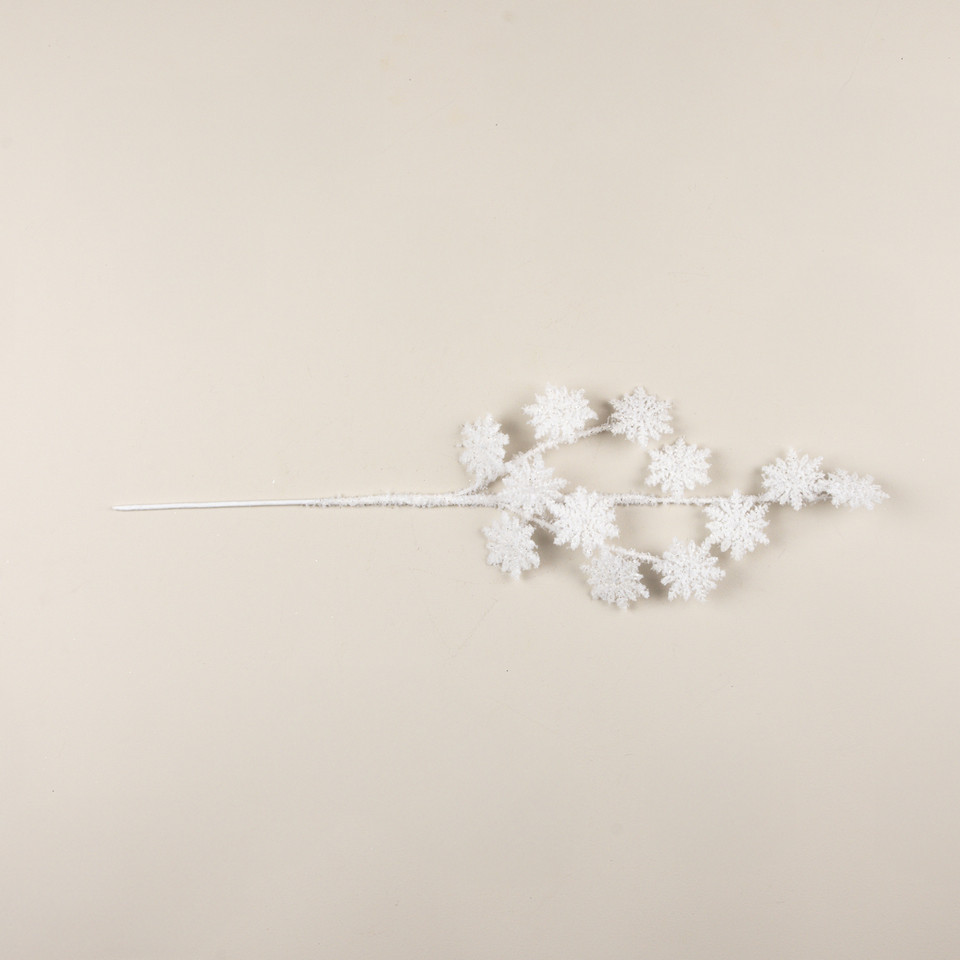 30" GLITTERED WHITE SNOWFLAKE SPRAY