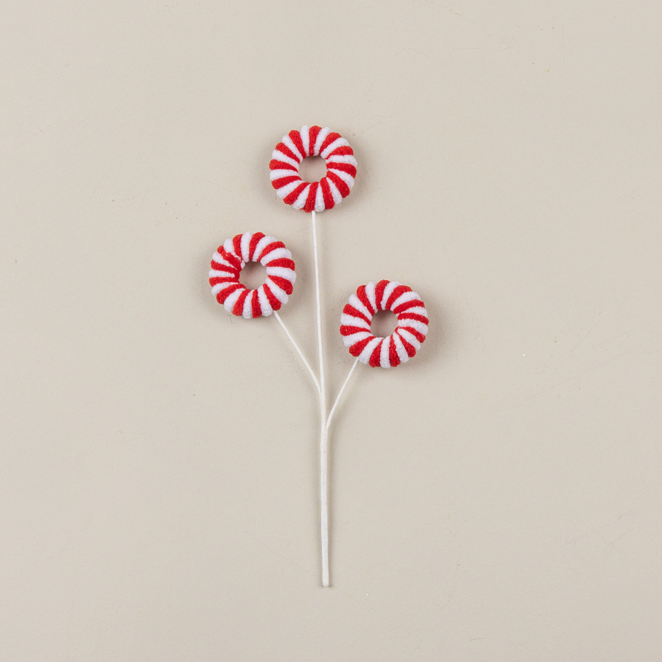 11.5" RED & WHITE DOUGHNUT SPRAY