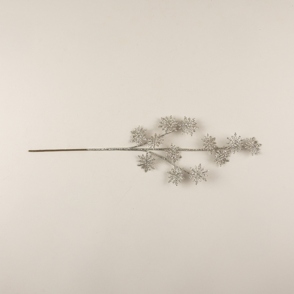 30" SILVER SNOWFLAKE SPRAY